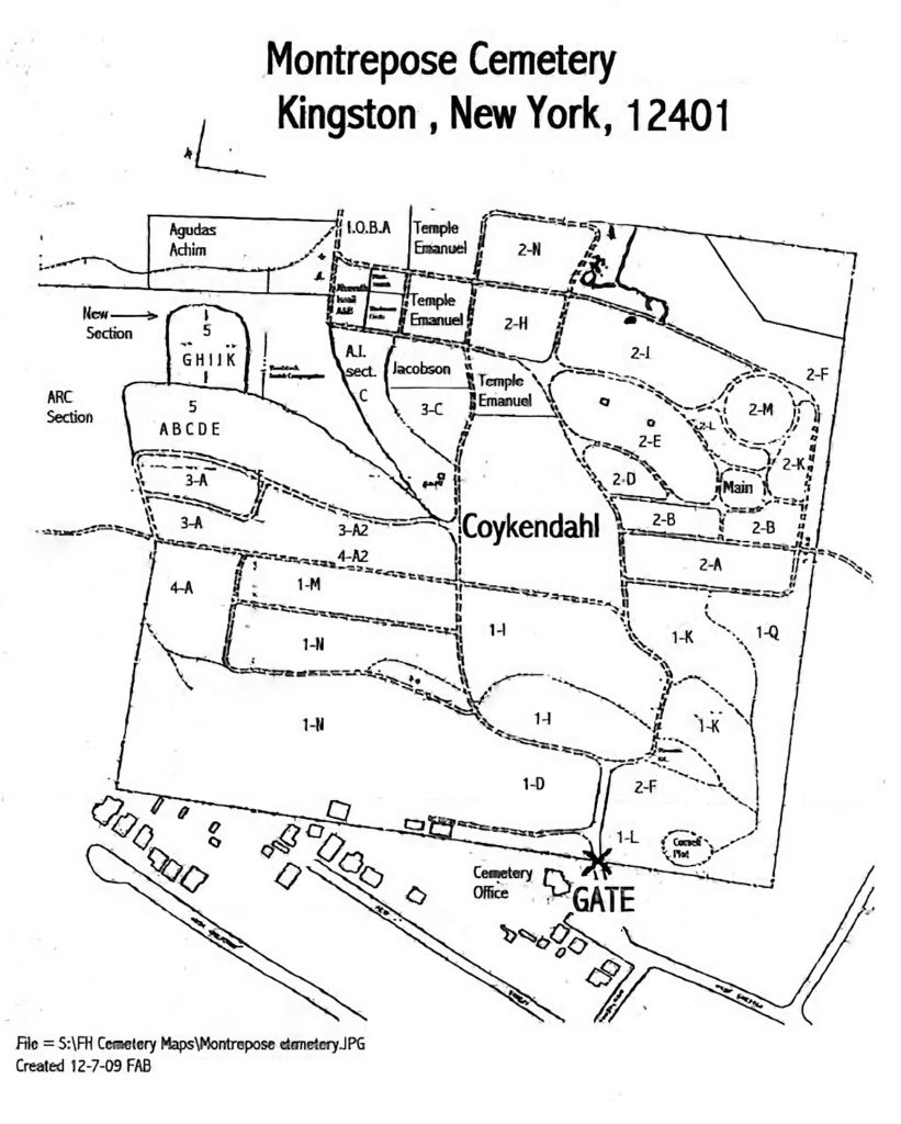 Map of Montrepose Cemetery